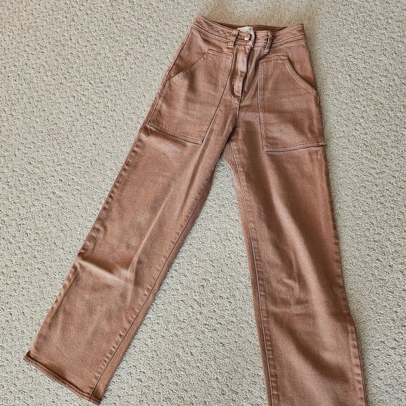 Wilfred Free High-Waisted Brown Pants - Picture 2 of 6
